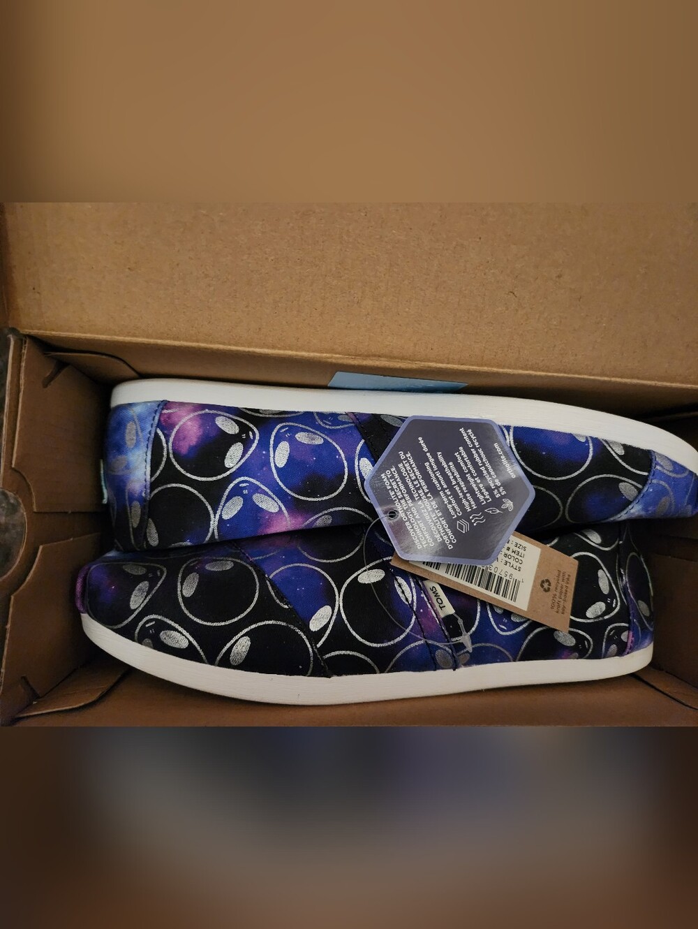 TOMS Classic Slip-On Sneakers in Alien Galaxy Print